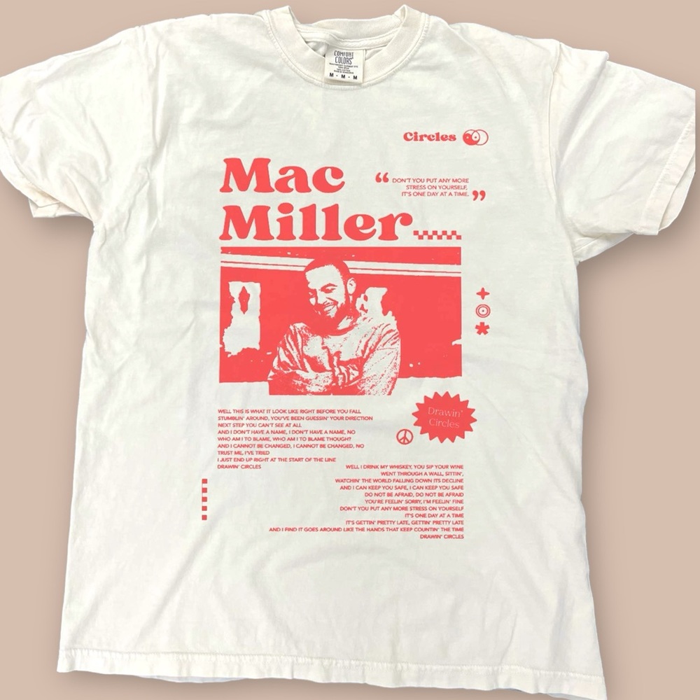 White XL Unisex Mac Miller Vintage Tee-Shirt